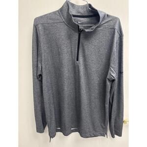 Nike Men's 3/4 Zip Up Light Sweater Grey Heather Size Large